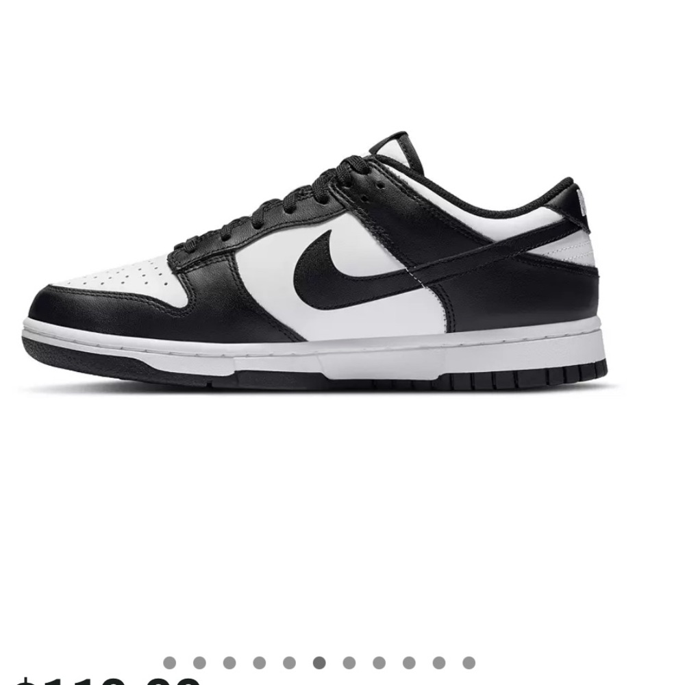 Nike low dunk women’s Black and White Sneakers size 9